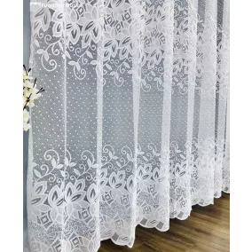 2 Sor Csipke minta Pöttyös, fehér, 300x175 cm