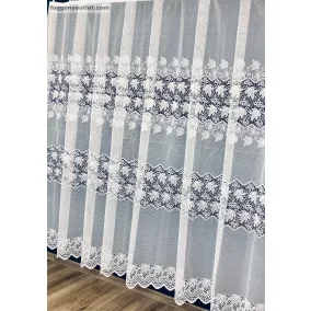 3 Sor Csipke minta, fehér, 300 x155cm