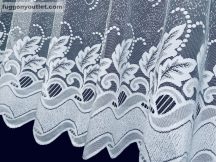   Készre vart függöny Vegtelenlevel fehér színű 200 cm szeles 150 cm magas