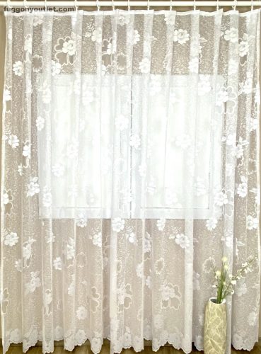Készfüggöny, zsakar, bahar fehér, 400x250 cm 