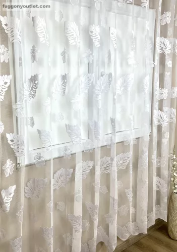 Monstera, fehér, 300x175 cm