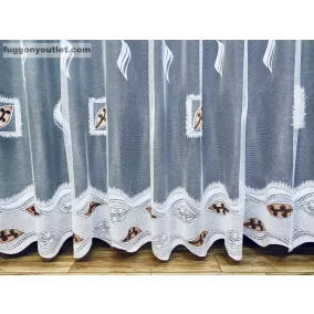 Pablo, fehér alapon barna, 500x175 cm