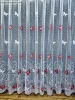 Pillangó, fehér alapon piros, 200x155 cm