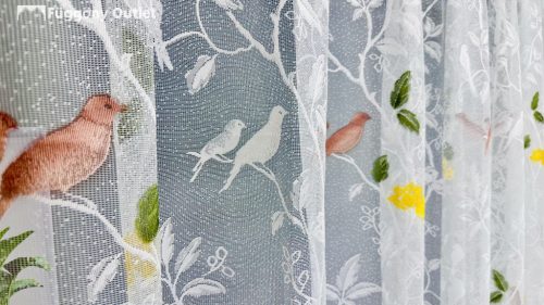 Madár, fehér alapon színes, 300x175 cm