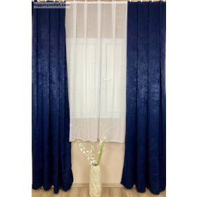   Kész Sötétitő Függöny Szoft Sötét Kék, 135x180 cm, 2db-os csomag