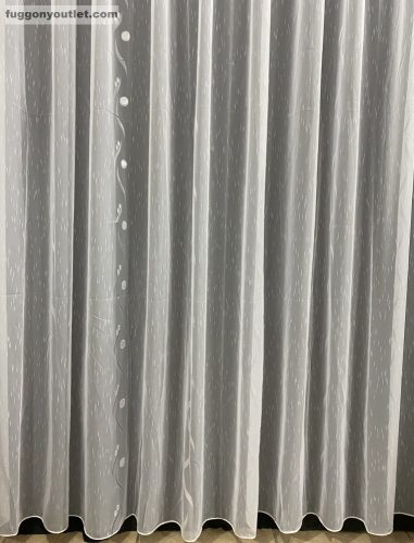 Voile, Roshan, fehér és szürke, 500x260 cm