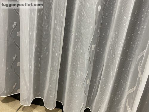 Voile, Roshan, fehér és szürke, 500x260 cm