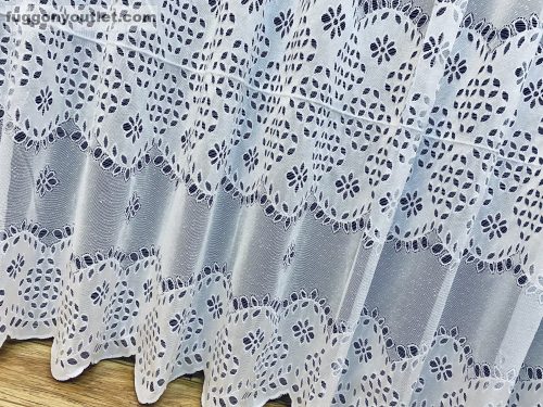 Lyukacsos Levél, fehér, 400x175 cm