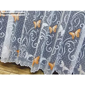 Pillangó, fehér alapon narancs, 300x155 cm