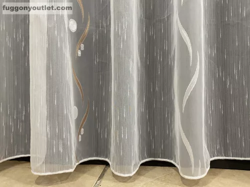 Voile, Roshan, 200x260 cm, fehér alapon mogyoró, Pdv58