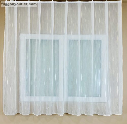 Voile, Pálcikas fehér alapon arany, 300x150 cm