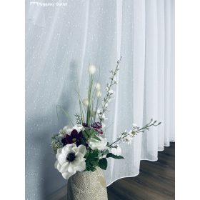 Voile, Hópehely, fehér, 400x180 cm 10078