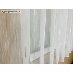 Voile, Pálcikas fehér alapon arany, 400x150 cm