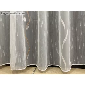 Voile, Roshan, 300x150 cm, fehér alapon mogyoró, Pdv58