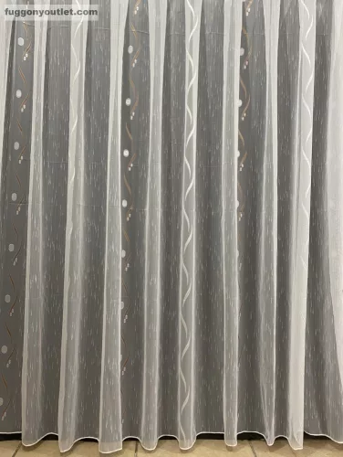 Voile, Roshan, 300x150 cm, fehér alapon mogyoró, Pdv58