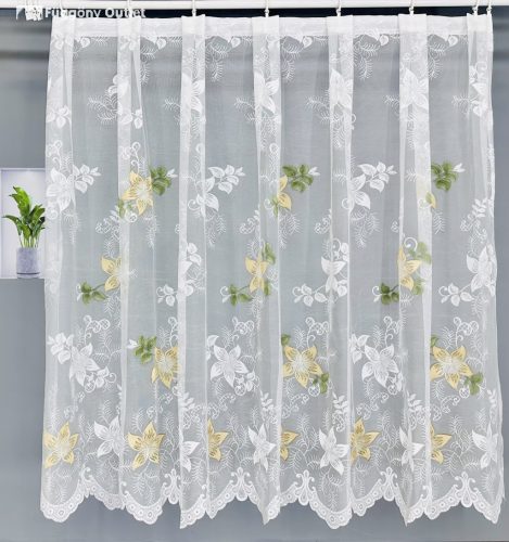 Csillaglevél, fehér alapon szines, 300x175 cm