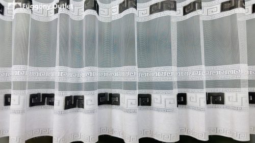 Görög minta 3, fehér alapon fekete, 300x250 cm