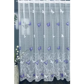 Pillangó, fehér lila, 500x175 cm