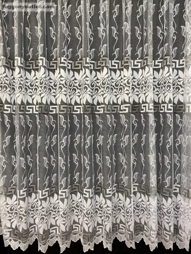 Görög minta, fehér alaponszürke, 500x200 cm