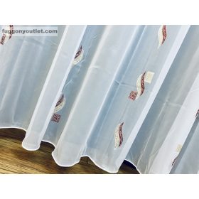 Voile, Szongül,sima voile, fehér alapon Terra, 300x260 cm 