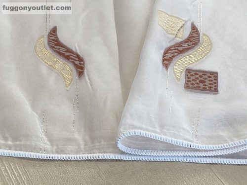 Voile, Szongül,sima voile, fehér alapon Terra, 300x260 cm 