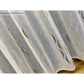 Voile, Holdak, fehér alapon csoki barna, 300x260 cm 