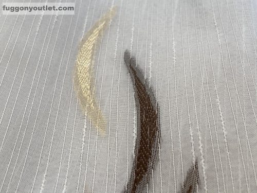 Voile, Holdak, fehér alapon csoki barna, 300x260 cm 