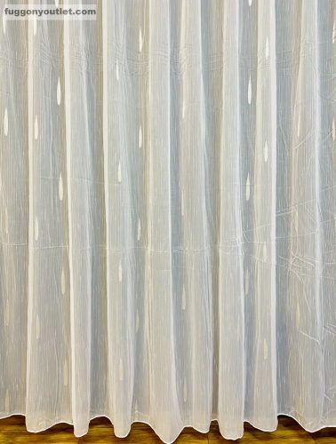 Voile, eső csepp, fehér alapon arany, 300x260 cm 