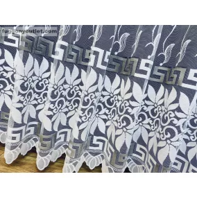 Görög minta, fehér alaponszürke, 500x250 cm