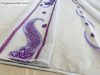 Voile, Hullócsillag, fehér alapon lila, 500x260 cm 