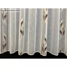 Voile, Halime, fehér alapon barna arany, 200x210 cm 