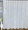 Voile, Halime, fehér alapon szürke, 200x210 cm