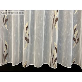 Voile, Halime, fehér alapon barna arany, 400x260 cm