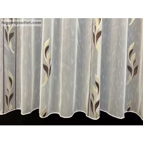 Voile, Halime, fehér alapon barna arany, 400x260 cm