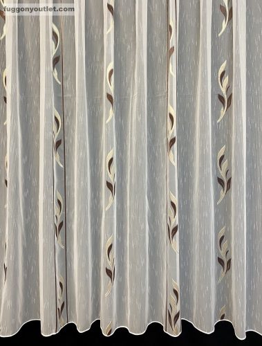 Voile, Halime, fehér alapon barna arany, 400x260 cm