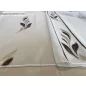 Voile, Halime, fehér alapon barna arany, 400x260 cm