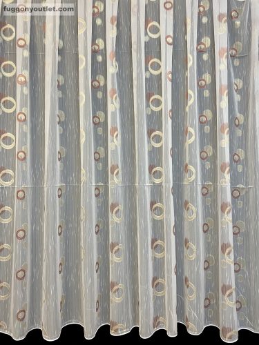 Voile, karikás fehér alapon Terra , 300x180 cm 