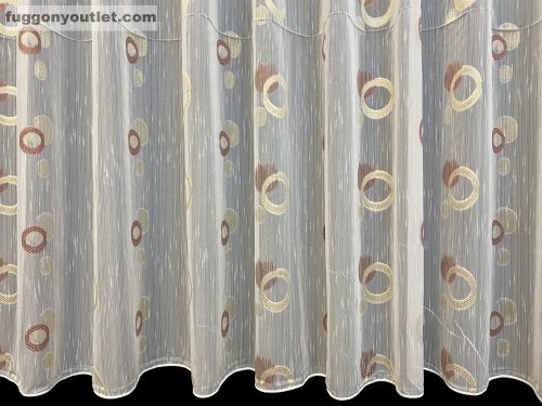 Voile, karikás fehér alapon Terra , 300x180 cm 