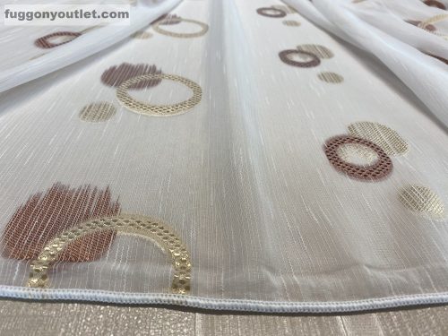 Voile, karikás fehér alapon Terra , 300x180 cm 