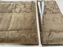   Kész  sötétítő függöny indaslevel  selyem  barna színű ( 2 darab =140 cm szeles 180 cm magas ) selyem  barna színű