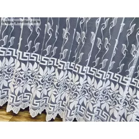 Görög minta, fehér, 300x155 cm