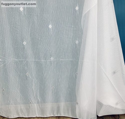 Méteráru, Voile, fehér alapon szürke Kocka 280 cm 