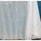 Méteráru, Voile, fehér alapon szürke Kocka 280 cm 