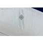 Méteráru, Voile, fehér alapon szürke Kocka 280 cm 