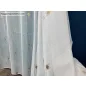 Méteráru, Voile, fehér alapon Mogyoró Bézs 280 cm 