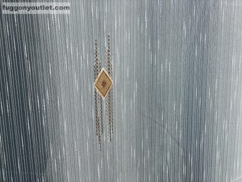 Méteráru, Voile, fehér alapon Mogyoró Bézs 280 cm 