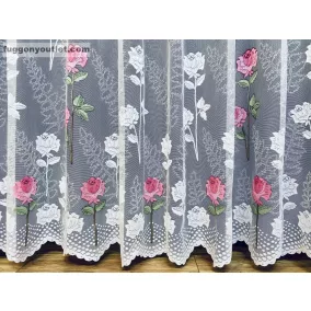 Rózsaszál, fehér alapon Rózsa, 500x250 cm