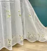 Méteráru, Vitrázs Függöny, Voile Virágos fehér, 60 cm