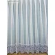 Csipkés Függöny, Basic, fehér, 30 cm fehér csipke, 300x250 cm