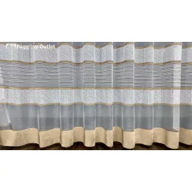 Bordás, fehér alapon barna 500x250 cm